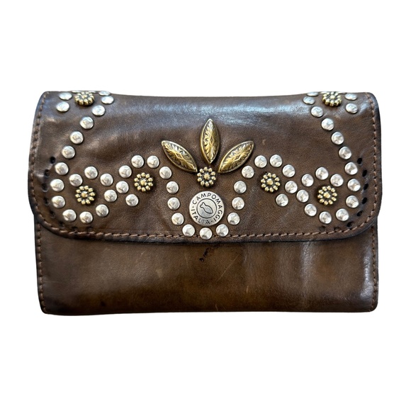 Studded Campomaggi Wallet in Military - Picture 1 of 3